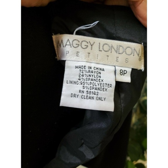 Maggy London Petites Black Dress Size 8P - Picture 9 of 11